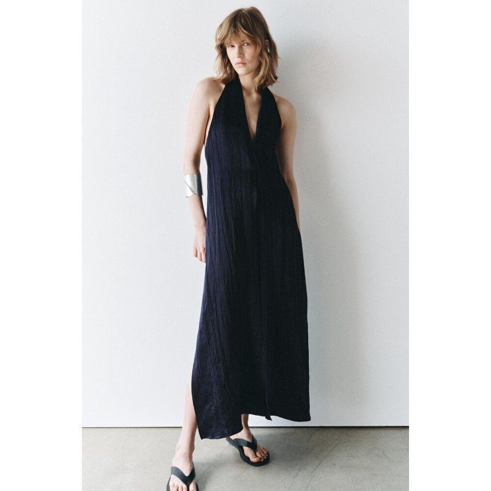 Zara Black Halter Midi Dress